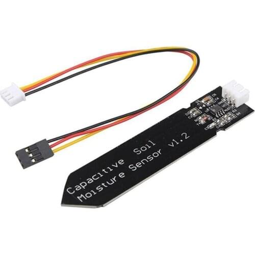 1pc Capacitive Soil Moisture Sensor Module Corrosion Moisture Wire Sensor Analog Voltage Soil V1.2 Capacitive Resistant Wid T3W7
