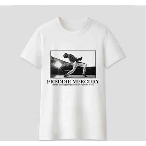Women Graphic Rock Top Tees Women Harajuku Vintage T-shirt Fashion Queen Tshirt Female Freddie Mercury Queen Band T Shirt
