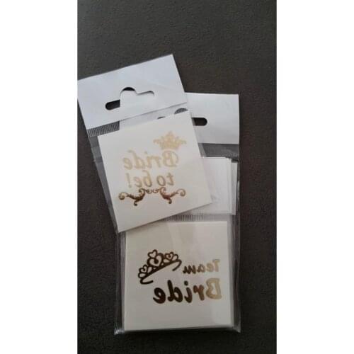 Crown Detailed Bridesmaid Tattoo Set wedding bride mariage хна henna