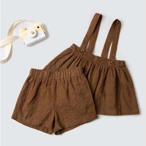Summer 2021 Newborn Baby Girls Cotton Clothes Sets Adorable Sleeveless Lace Harness Tops +Casual Shorts 2Pcs Infant Children Fas