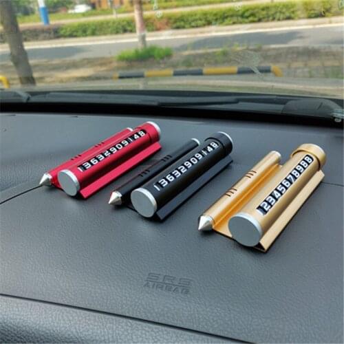 Metal Temporary Parking Number Plate Aroma Bracket Safety Hammer for Audi A-series S-series RS-series Q3 Q5 SQ5 Q7 A1 A3 S3 A4 S