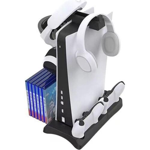 Multi-function Charging Stand Base Controller Charger w/ Cooling Fan Storage Holder for P5 Digital Edition / Ultra HD
