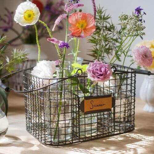 Multifunctional Iron Wire Cabas Iron Decorative Storage Basket