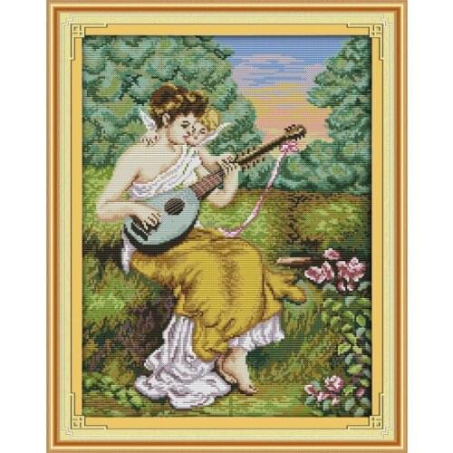 Pipa Girl People Needlework, Cross stitch,Sets For Embroidery kits, Printed Patterns Counted Cross-Stitching,DIY Handmade