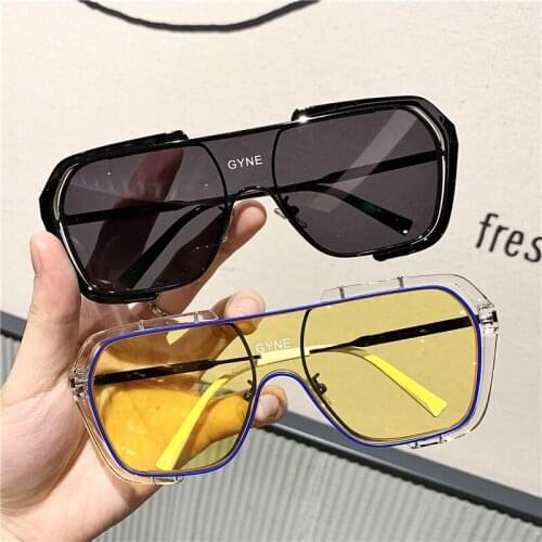 2021 New Fashion Large Frame Letters Sunglasses Brand Designer Square Sun Glasses Shades Female UV400 Sunglasses Women Men Hot