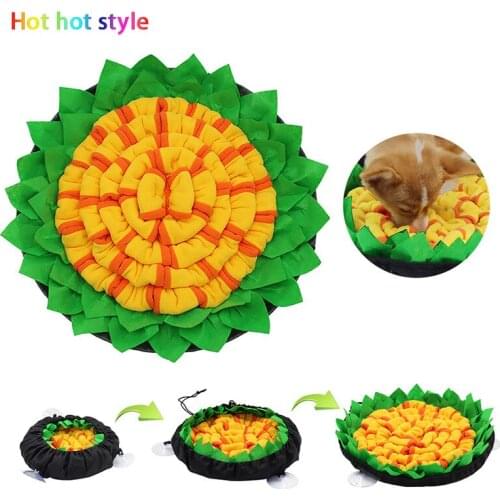 New Hot Pets Storage Non-Slip Mat Sniff Mat Dog Training Pad Cat Dog Anti Choking Bowl Machine Washable Dog Sniff Training Pad