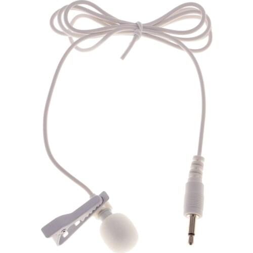 3.5mm Lavalier Lapel Microphone Condenser Microphone For Talking, Singing, Speaking And Stage Performance (White)