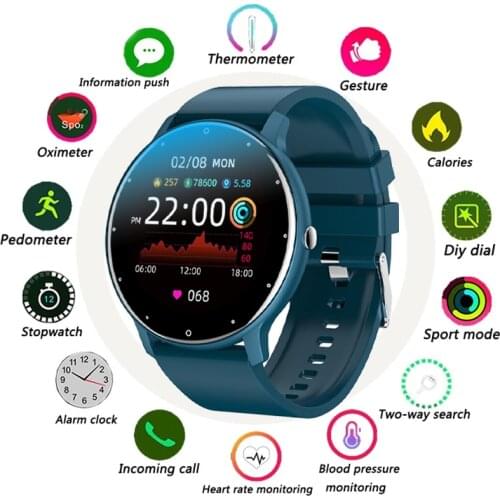LIGE 2021 New Smart watch Men And Women Full touch Fitness tracker Blood pressure Smart Clock Ladies Men Smart watch For Xiaomi