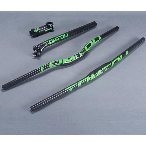 TOMTOU Carbon Cycling Mountain Bike Handlebar + Seatpost + Stem MTB Handlebars Sets Bicycle Parts - TS9T14
