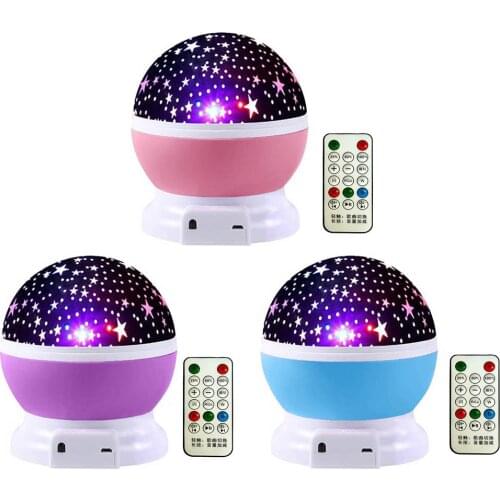 USB Romantic Starry Sky Projector LED Night Light with Remote Control USB Charging Audio Projection Light Projector