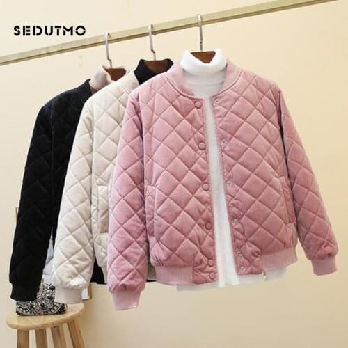 SEDUTMO Winter Plus Size 3XL Parka Women Thick Warm Cotton Padded Coat Short Oversize Casual Autumn Streetwear Outwear ED883