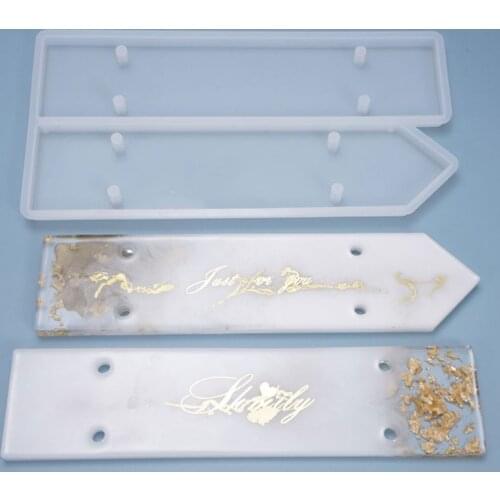 1 Pc DIY Resin Crystal Epoxy Door Number Plate Mold Indicator Signs Welcomes Hanging Tags Doorplate Casting Silicone Mould