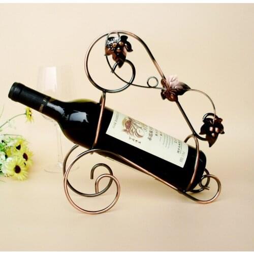 1PC European creative wine holder retro fashion decoration Home Furnishing wire technology wine rack KI 2052