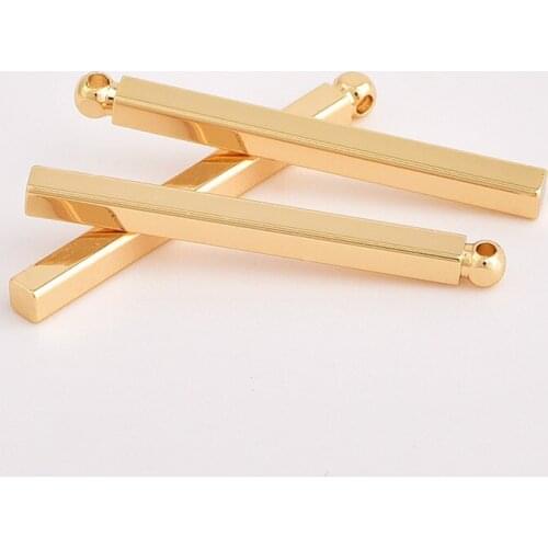 10pcs 25mm Charm Bar Pendant For Jewelry Making Gold Filled DIY Handmade Inspirational Quotes Jewelry Copper Accessories Crafts
