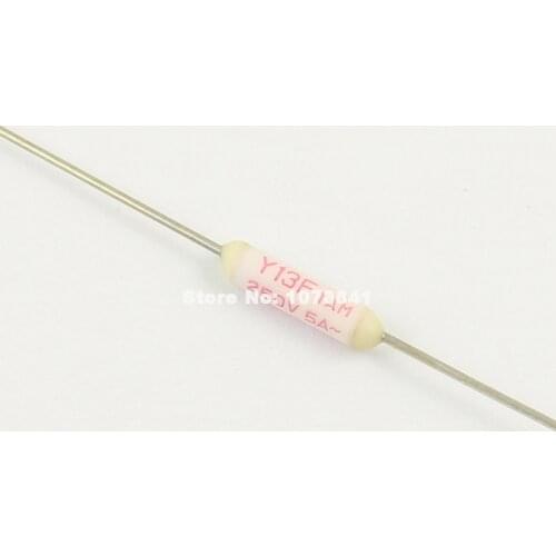 10pcs TAM Axial Thermal Fuse Cutoff 133 Degree 250V 5A Y13F
