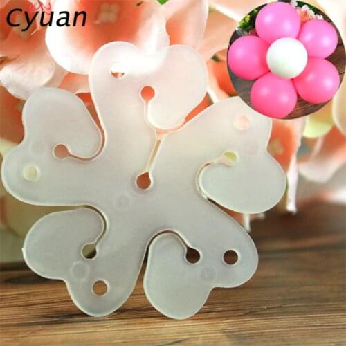 Cyuan 10Pcs Flower Balloons Clip Birthday Balloons Decoration Accessories Wedding Party Foil Balloons Sealing Clips Supplies