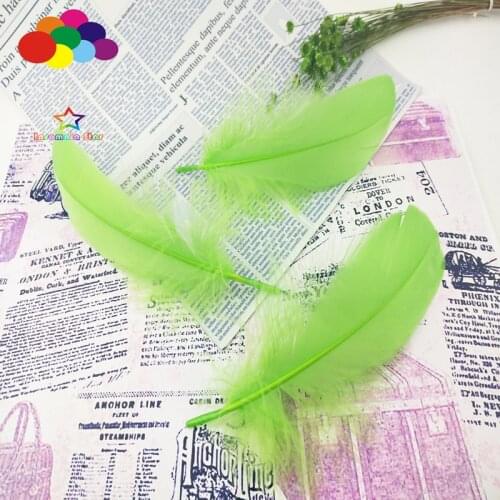 100 Pcs fruit green Goose Feathers Dyed 15-20 Cm/6-8 Inch Diy Stage Props Decor Headress Carnival Costume crafts