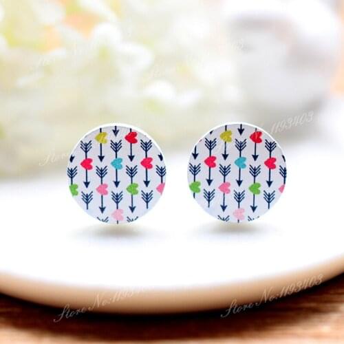 16mm Heart Round High Quality Photo Wood Laser Cut Cabochon to make Rings, Earrings,Bobby pin,Necklaces, Bracelets-(WEH-105)