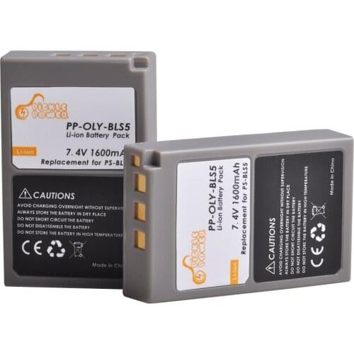 PS-BLS5 BLS-5 BLS5 BLS-50 Battery for Olympus Pen E-PL2,E-PL5,E-PL6,E-PL7,E-PM2, OM-D E-M10, E-M10 II, Stylus1