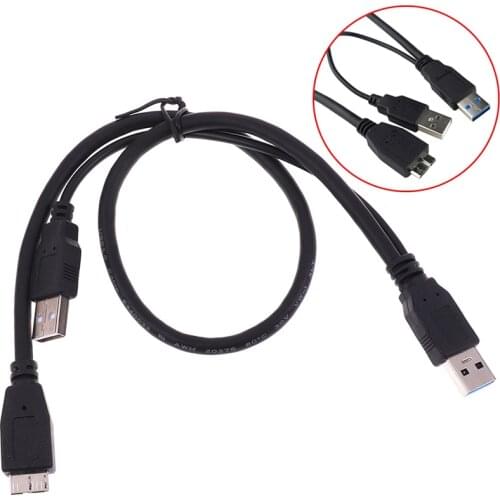 HDD USB 3.0 Type A to Micro B Y Cable Data Cord For External Mobile Hard Drive Disk Data Cables