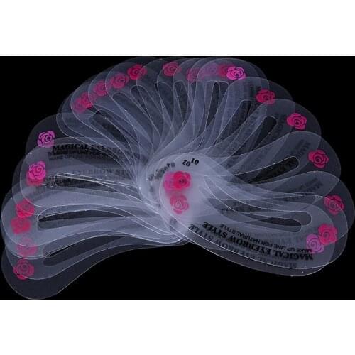 24pcs Pro Reusable Eyebrow Stencil Set Eye Brow DIY Drawing Guide Styling Shaping Grooming Template Card Easy Makeup Beauty Kit