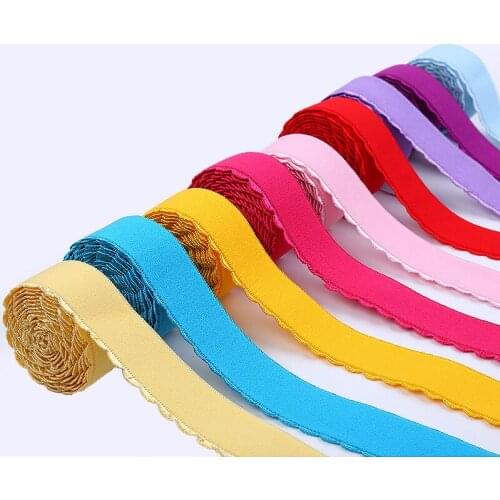 5Yards 2.5cm Width Multicolor Elastic Band Lace For DIY Handmade Sewing Craft Underwear Bra Decor Clothes Pants Material