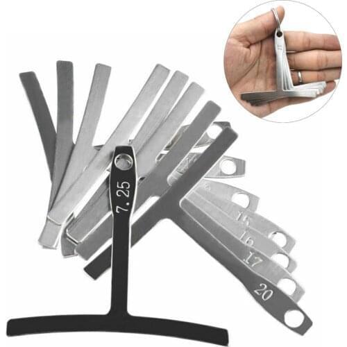 9pcs Understring Radius Accessories Bass String Guitar Gauge Repair Measure T Shape Understring Radius Gauge Guitarra Tools