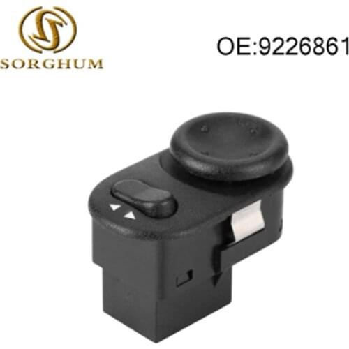 9226861 Rear View Side Mirror Switch ABS Car Side View Mirror Switch Adjust Control Knob Black