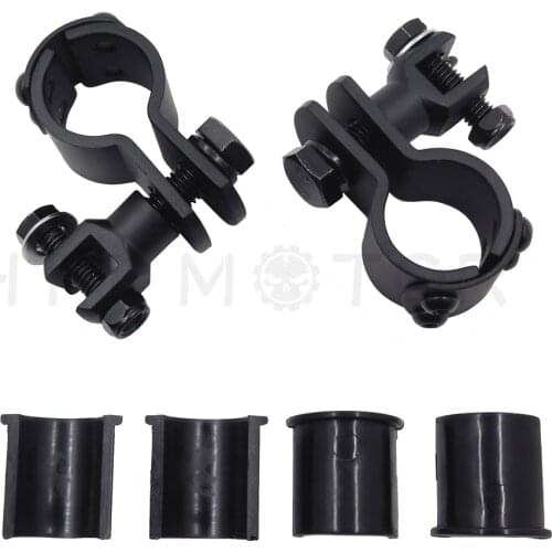 Aftermarket free shipping motorcycle parts 1" 1 1/4" Engine Guard Crash Bar Mount Footpeg Clamps for Kawasaki VULCAN VN400 BALCK