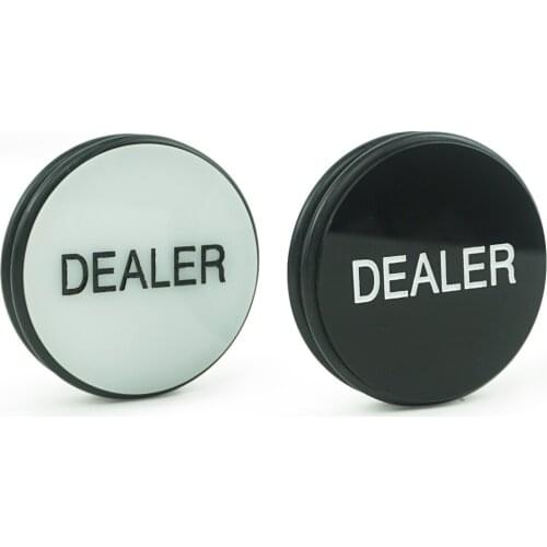 Acrylic Custom Black and White Poker Dealer Button Casino Hold'em Pressing Poker Cards Guard Poker Chips