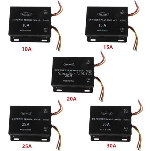 Car Power Supply Step-Down Transformer 24V To 12V Converter 10A 15A 20A 25A 30A Output With Memory Power High To Low Inverter