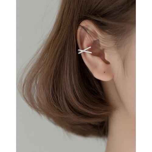 Bowknot Zircon Clip Earrings For Women Girl Non-pierced Korean Fashion Simple Vintage Hot Female Jewelry Wholesale Gift BOYULIGE