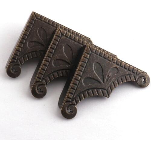 ​2"/48mm large Corner protectors Antique bronze Metal Corners with retro pattern Corner protector for boxes tables and books