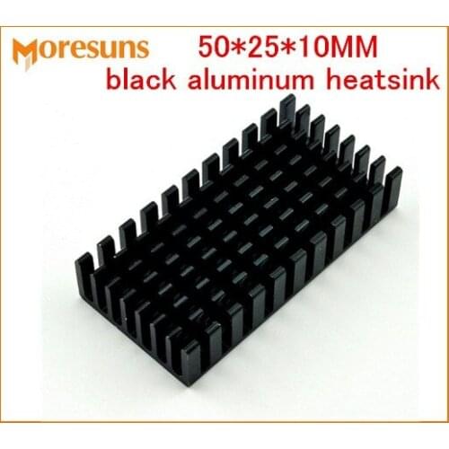 20pcs Electronic Radiator Chip Aluminum Radiator 50*25*10MM black slot high-quality radiator aluminum heatsink