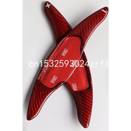 For Kia Stinger 2017-20 2pcs Carbon Fiber Car Steering Wheel Shift Blade Paddle Shifter Extension