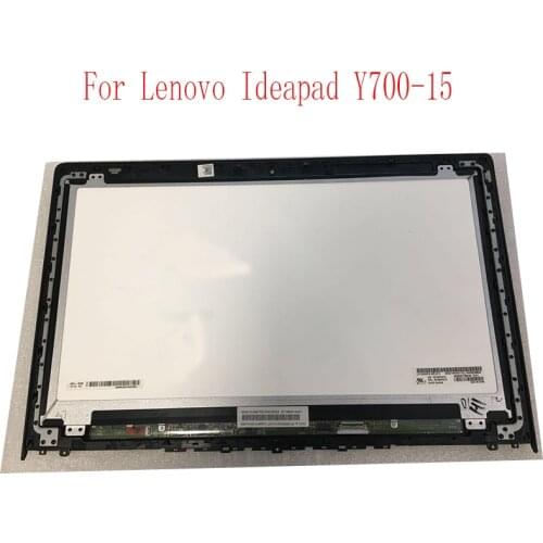 For Lenovo Ideapad Y700-15ISK Y700-15 Front Glass LCD Screen Display Panel Non-Touch with frame bezel FHD 1920*1080