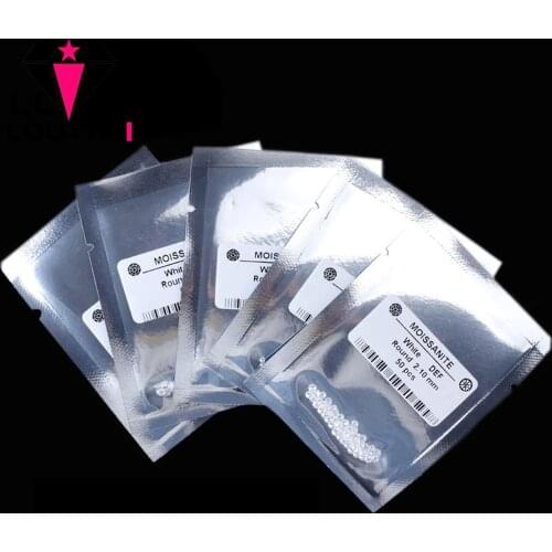 Colored Gemstones for Engagement Moissanite Rings 0.8-3.0mm Small Size VVS1 Clarity White Color Round Cut for Lady