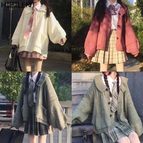 Cardigan Women Solid Oversize Harajuku Loose Sweaters Student Preppy Sweet Girl Cute Knitwear New All-match Soft Hot Sale Basic