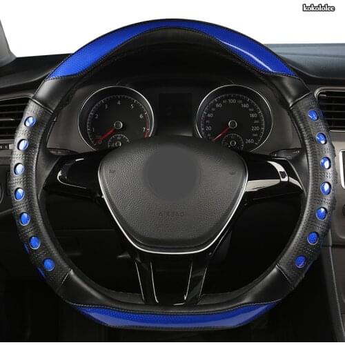 Kokololee Microfiber Leather Car Steering Wheel Cover For Hondas Civics CRV BRV Fit Jazz Accords City Freed Mobilio Stream