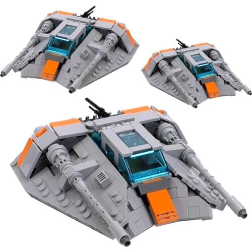 MOC Mini Battle Spaceship Building Blocks Kit For Star of Space Wars Battle Airship Snowspeeder Model DIY Toys For Children Gift