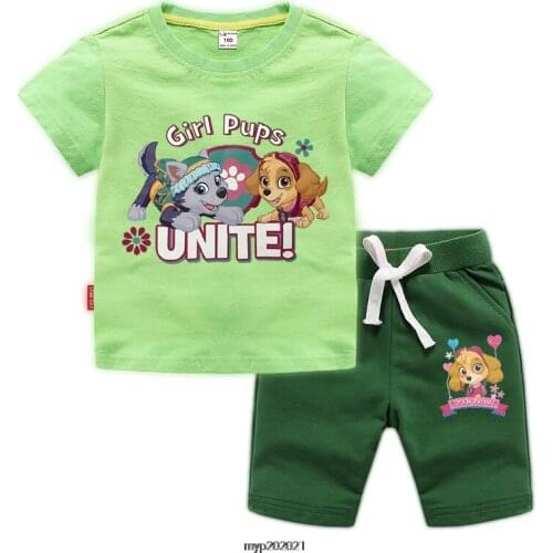 PAW PATROL Boys Clothes Set Summer Kids T shirt + Pants Casual Sport Suits Children’s Clothes Outfits