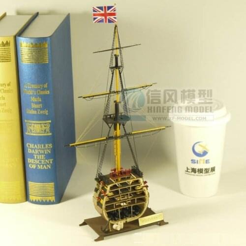 Scale 1/200 British classic ancient mini section ship model 1778 HMS Victory warship wooden model Offer English instruction