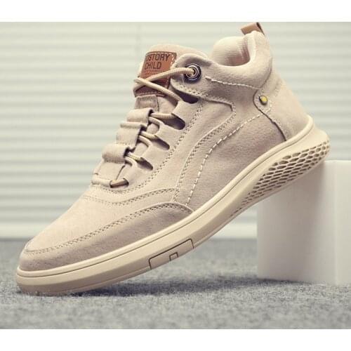 Winter Men Ankle Boots Non-Slip Mid Thick Soles Fashionable Mens Casual Shoes Waterproof Snow Boots Big Size 44 chaussure homme