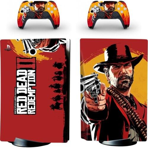 Red Style PS5 Disc Edition Skin Sticker for Playstation 5 Console & 2 Controllers Decal Vinyl Protective Skins Style 1