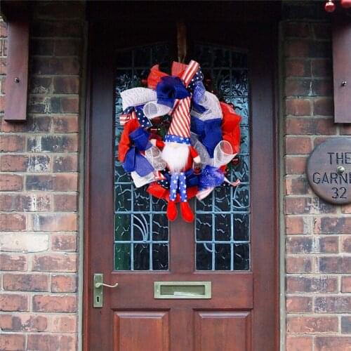 New American Independence Day Rudolph Garland Ornament Holiday Dress Garland Shopping Mall Window Decoration