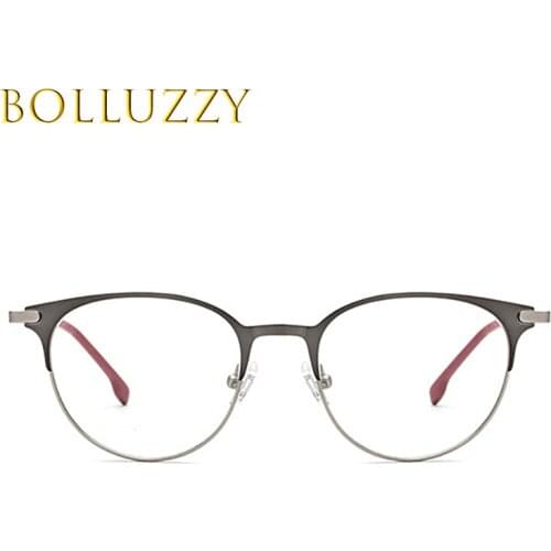 Alloy Glasses Frame Men Ultralight Women Vintage Round Prescription Eyeglasses Retro Optical Frames Screwless Eyewear Metal New
