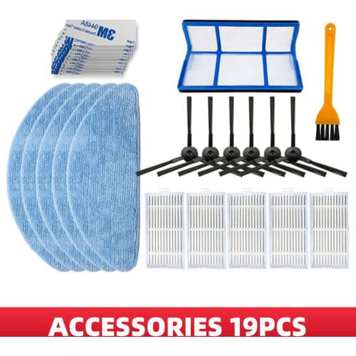 Primary Filter Side Brush Hepa Filter Mop Rag For Chuwi iLife V5 V5s V5s Pro V3 V3s V50 X5 Robotic Vacuum Cleaner Spare Parts