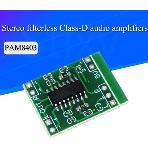 PAM8403 Super Mini Digital Amplifier Board 2 * 3W Class D Digital 2.5V To 5V Power Amplifier Board Efficient