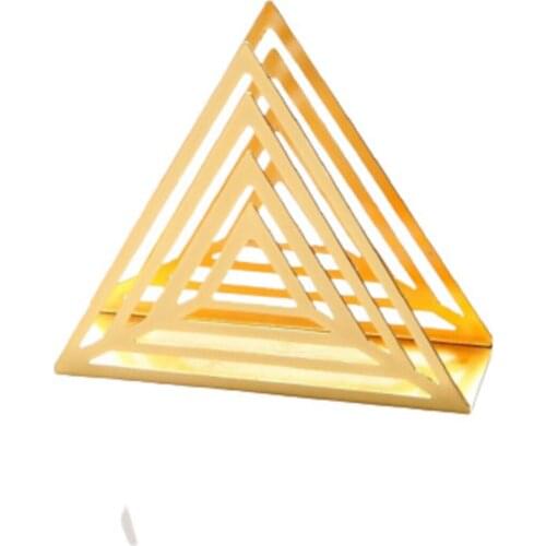 Gold Plated Luxury Metal Napkin Holder Gold Color Decor Kitchen Accessories Restaurant Hotel Table Storage