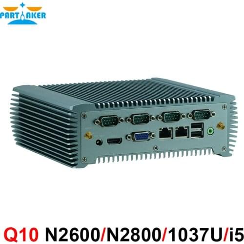 Mini Industrial Computer Mini PC Fanless PC With Intel Celeron 1037U/Intel Core i5 3317U 2*Intel 82583V Gigabit Ethernet